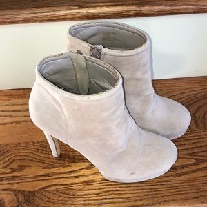 BCBG Paris Tan Suede High Heel Booties
